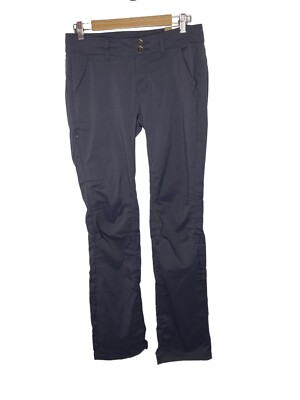 NWT Prana Womens Halle Straight Pants Sz 4 Tall Hiking Gorpcore Roll Up Leg Coal