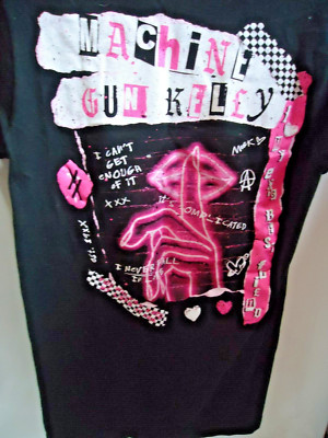 Machine Gun Kelly MGK My Ex's Best Friend Small T-Shirt Black Pop Punk, 2-sided