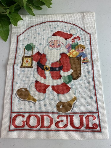 Sweden＊GOD JUL＊Christmas tapestry・* Vintage Swedish Santa Print God Jul Merry Christmas Tapestry