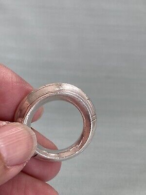 Sterling Silver Chunky Heavy Vintage Triangle Wedding Ring 13.2 Grams Sz 6.75
