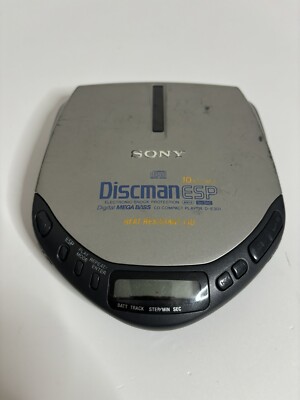 Sony CD Discman Model D-E301 ESP Protection Mega Bass Gray Tested & Working