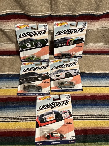 Premium 2018 Euro Speed Complete Set Of 5 Car Culture Real Riders