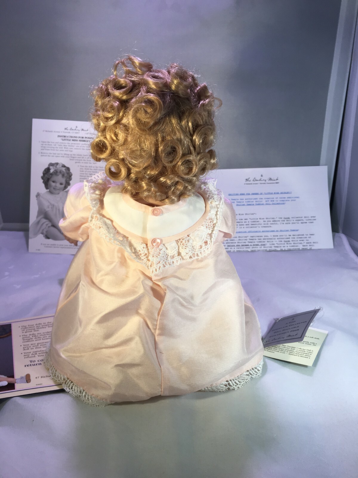 Shirley Temple Toddler Doll by Danbury Mint Co. with Original Box & Instructions