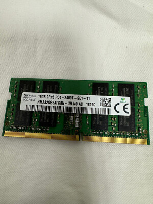 Hynix 16GB 2Rx8 PC4-2400T SODIMM Laptop RAM HMA82GS6AFR8N-UH DDR4-2400 USED