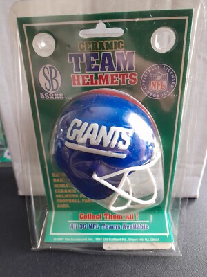 NEW YORK GIANTS 1997 CERAMIC HAND PAINTED TEAM HELMET - SCORE BOARD INC
