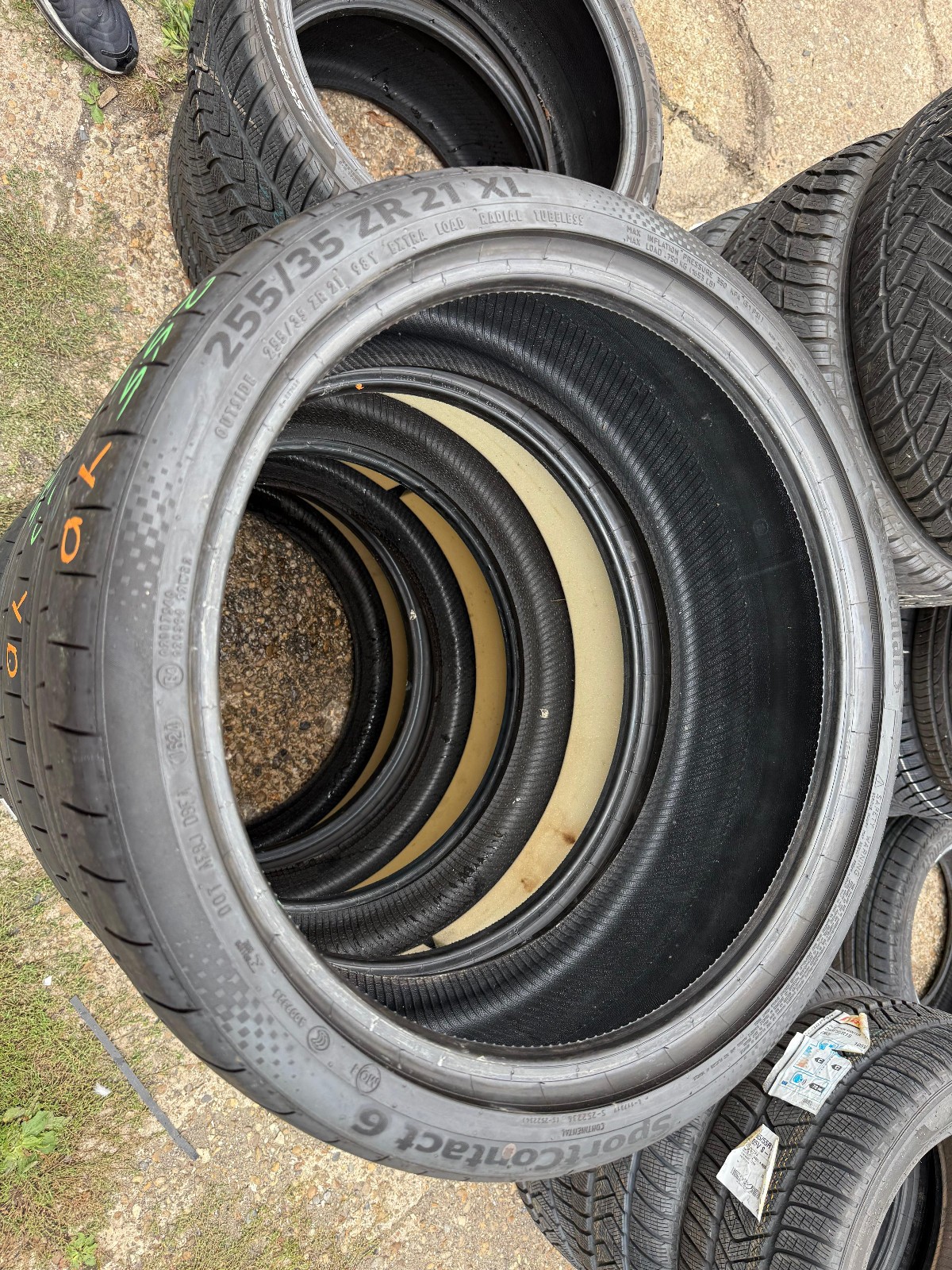 255 35 21 Continental, SC 6, MO1, XL, 98Y, x1 Single Tyre 6.5mm (F1_tyres) YD140