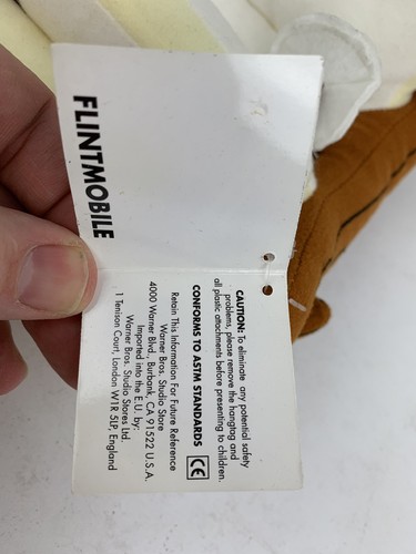 FLINTMOBILE Vintage 90’s Flintstones Plush Bean Bag Stuffed Animal Toy Cartoon