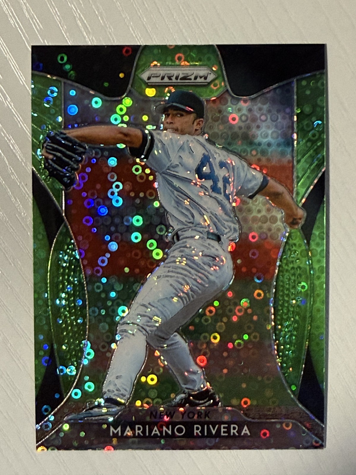 Mariano Rivera 2019 Panini Prizm Lime Green Donut Prizm #256 156/199 Yankees