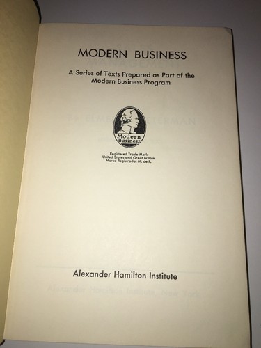 1968 Modern Business Book, Sales Management, Alexander Hamilton Institute
