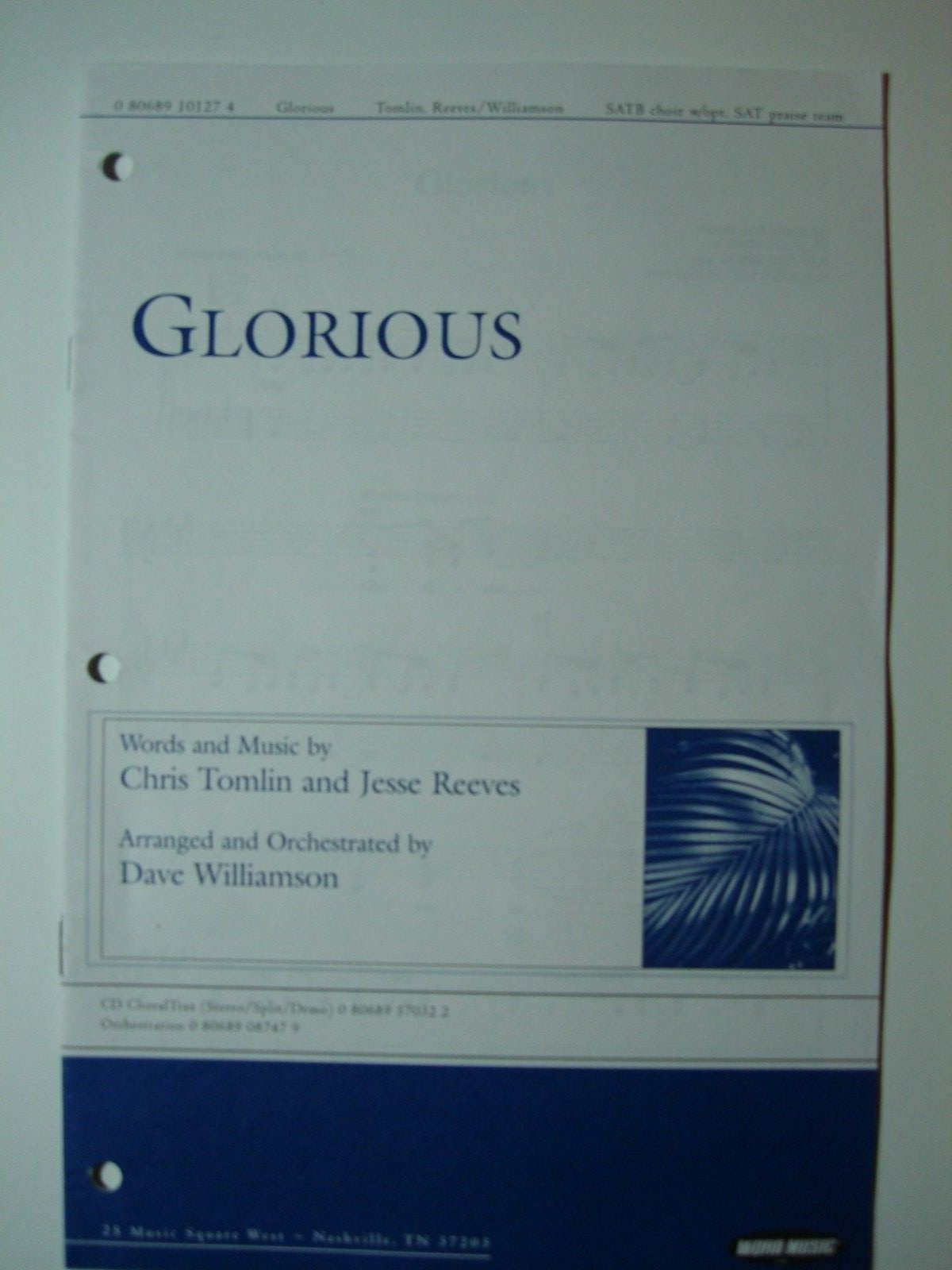 Church Choir Anthem: GLORIOUS - 30 Octavos+AccompCD BUNDLE