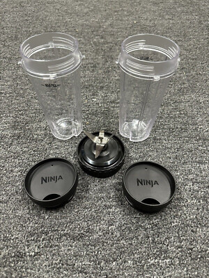 Ninja Professional Blender Set of 16 oz Cups/Blade/Lids for BL770- BL771- BL772