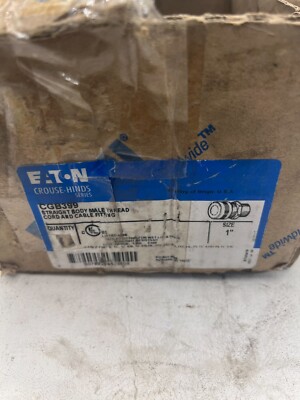 (QTY 2) EATON  1'' CGB399 Straight Body Male Thread Cord and Cable Fitting
