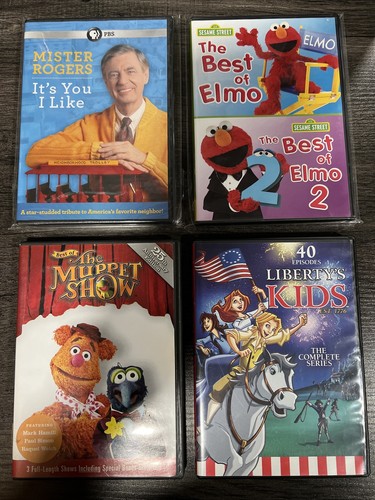 PBS Kids DVD Lot Mr Rogers Sesame Street Muppets Liberty