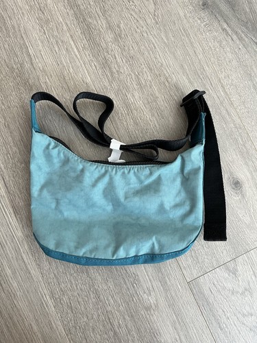 Baggu Deadstock Small Nylon Crescent Bag Teal Mix New With