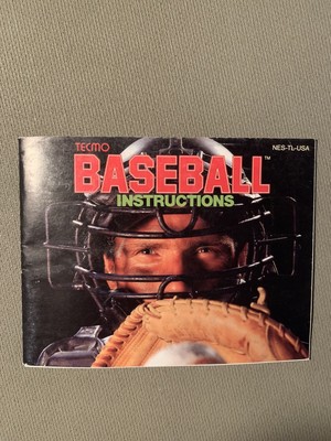 nintendo tecmo baseball nes manual only