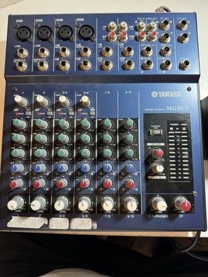 Yamaha MG10/2 10 Channel Stereo Mixing Console Mixer With Power Supply