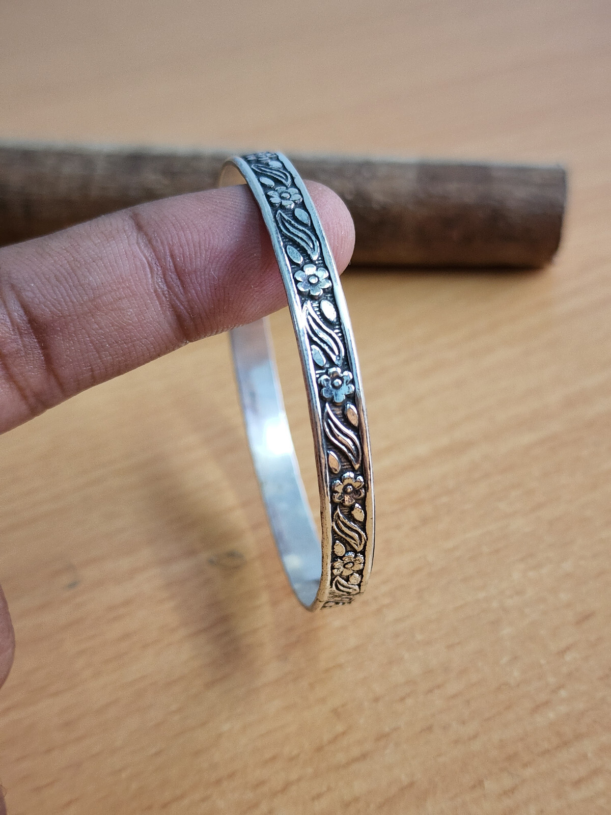 SILVER925 NATIVE DESIGN WIDE BANGLE/シルバー SILVER925 NATIVE DESIGN WIDE BRACELET/シルバー/バングル