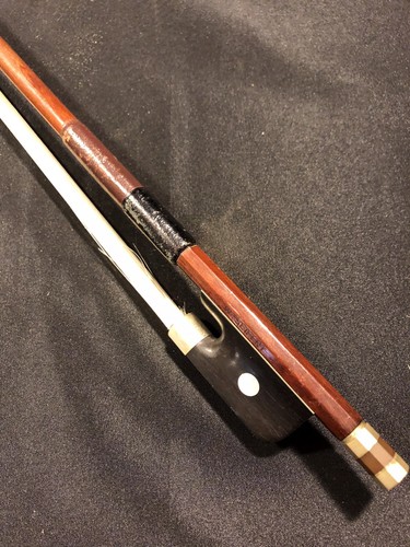 W. Seifert Signed Early German M.O.P. Inlaid Violin / Bass Bow