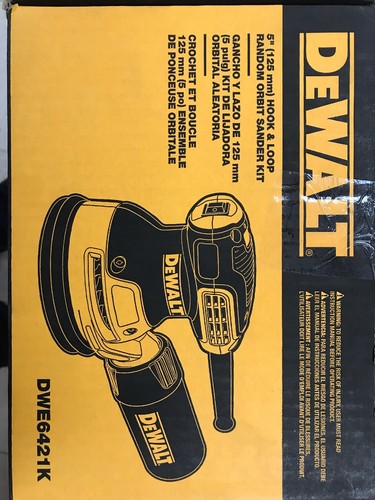 3 Amp 5 in. Corded Random Orbital Hook Loop Disc Sander Tool Kit By DEWALT