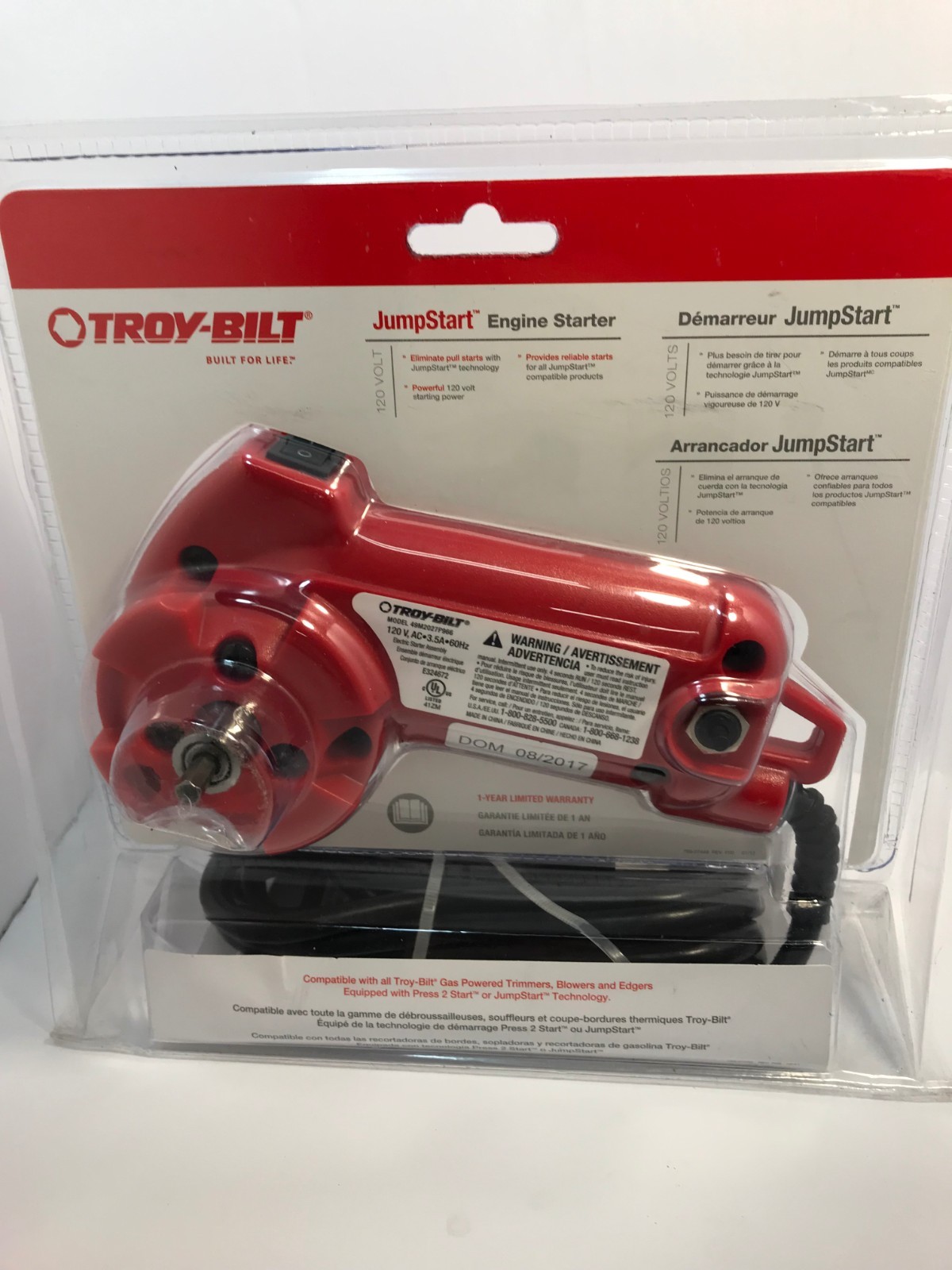 Troy-Bilt Jumpstart Electric Engine Starter - Trainers Blowers Edgers 120V