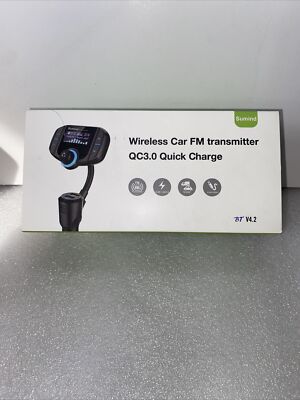 (Upgraded Version) Bluetooth FM Transmitter, Wireless Radio QC3.0 Rose Gold