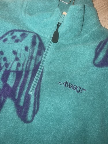 Pre-owned Awake Ny Dice Print Fleece Quarter Zip Pullover In Multicolor
