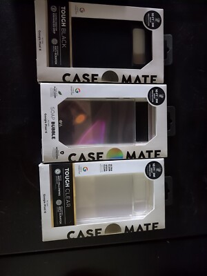 Case-Mate Tough Series Hard Case for Google Pixel 6 - 3 Pack(Clear, Black, Soap)