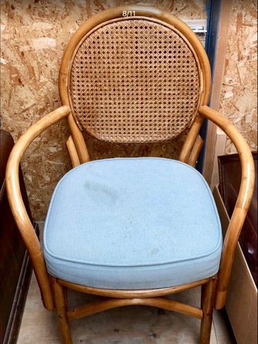 Vintage Rattan Cane 6 Chairs wicker,bamboo