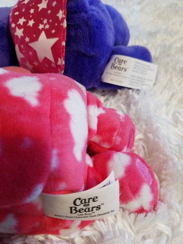 Care Bears Lot of 2 Plush ~ Harmony Bear Super Hero & Love A Bear in Pajamas 8