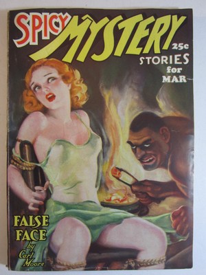 Spicy Mystery Stories Pulp v.4 #5, Mar 1937 GD Classic cover!