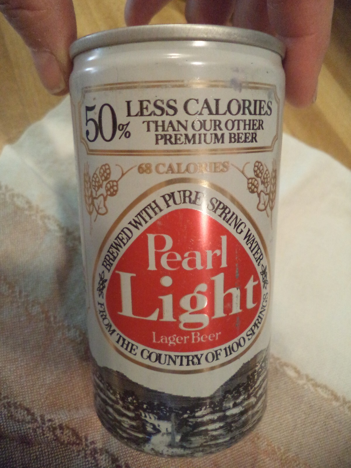 PEARL LIGHT LAGER BEER ALUMINUM 12 OZ BEER CAN SAN ANTONIO TX 50