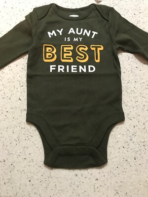 Old Navy Sz 6-12mths Infant Bodysuit My Aunt Is My Best Friend NWT