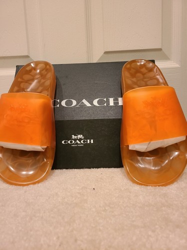 コーチ ベージュ ロゴサンダル ベージュ 22cm Coach(コーチ) サンダル・ミュール(レディース