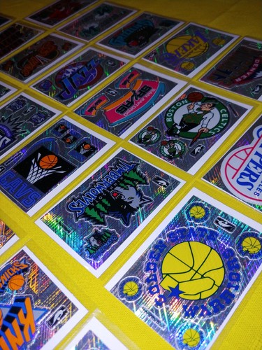Vintage Lot Of 26 1990s NBA Vending Prism Jewel Stickers No Duplicates