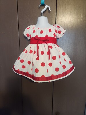 Handmade Red Polka Dot Shirley Temple dress (Made to order) 12m-3T Halloween