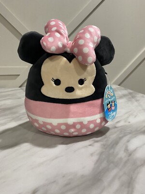 Disney Plush Minnie Mouse Pink Polka-dot Squishmallow 8''