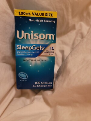 Unisom Nighttime Sleep-Aid Gels, Diphenhydramine HCI, 100 Count