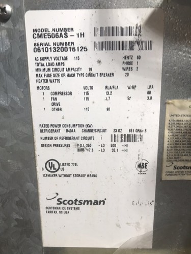 Scotsman CME506AS-1H 30