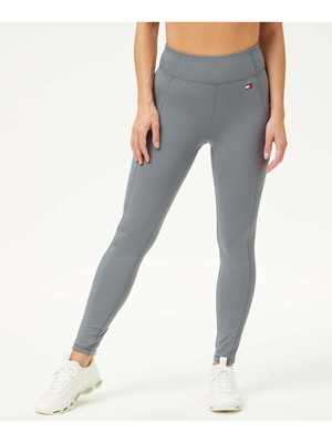

TOMMY HILFIGER SPORT Женские серые эластичные леггинсы без застежек с высокой талией, Серый, TP09093P