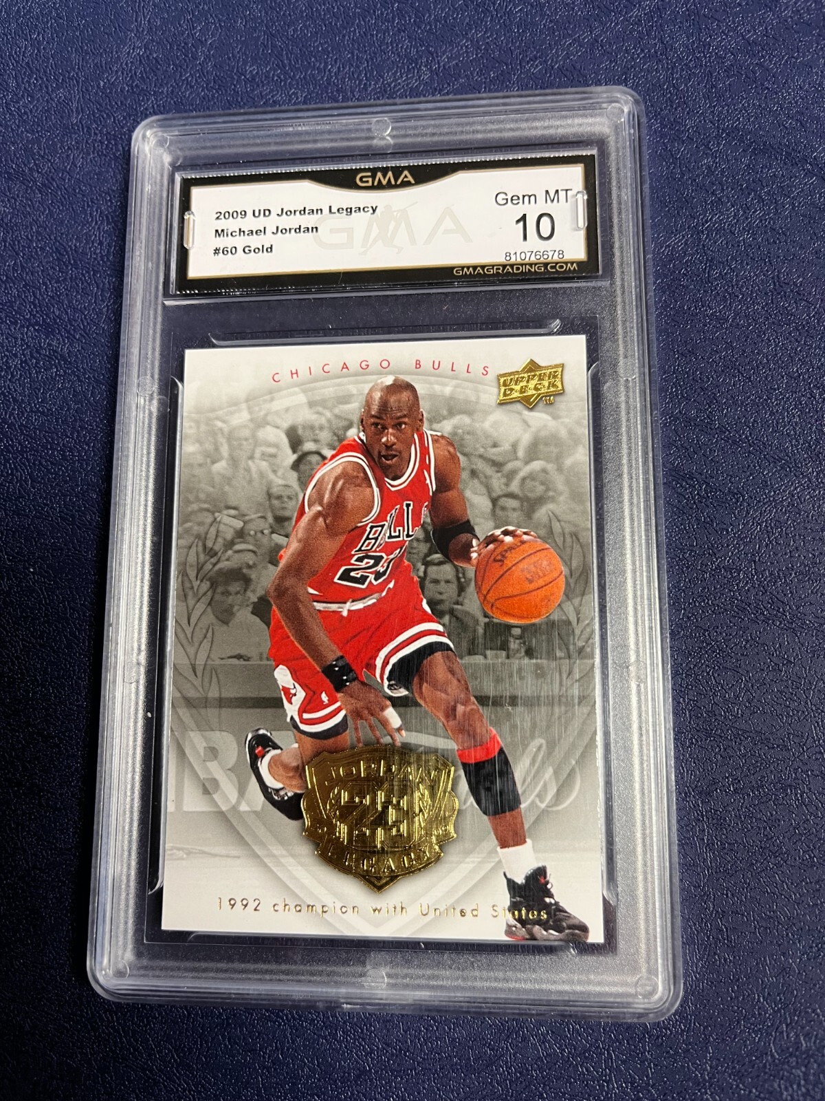2009 UD Jordan Legacy #60 Michael Jordan Gold - GMA 10 Gem