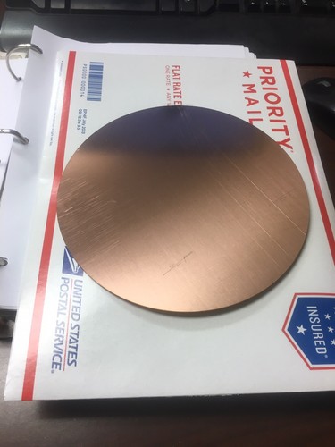 7 3/4 Copper Circle Disc 32oz Copper