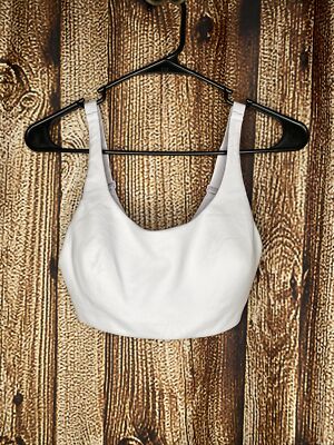 Lululemon In Alignment Straight-Strap Bra A/B Size 8 Light Lilac Hook & Eye EUC