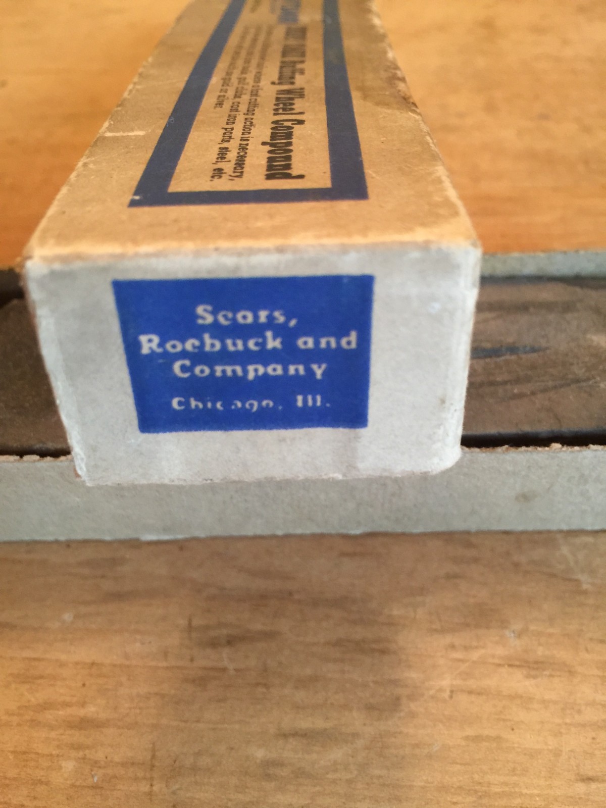 Vintage Craftsman Emery Cake Buffing Wheel Compound w/ Original 5 ounce Box