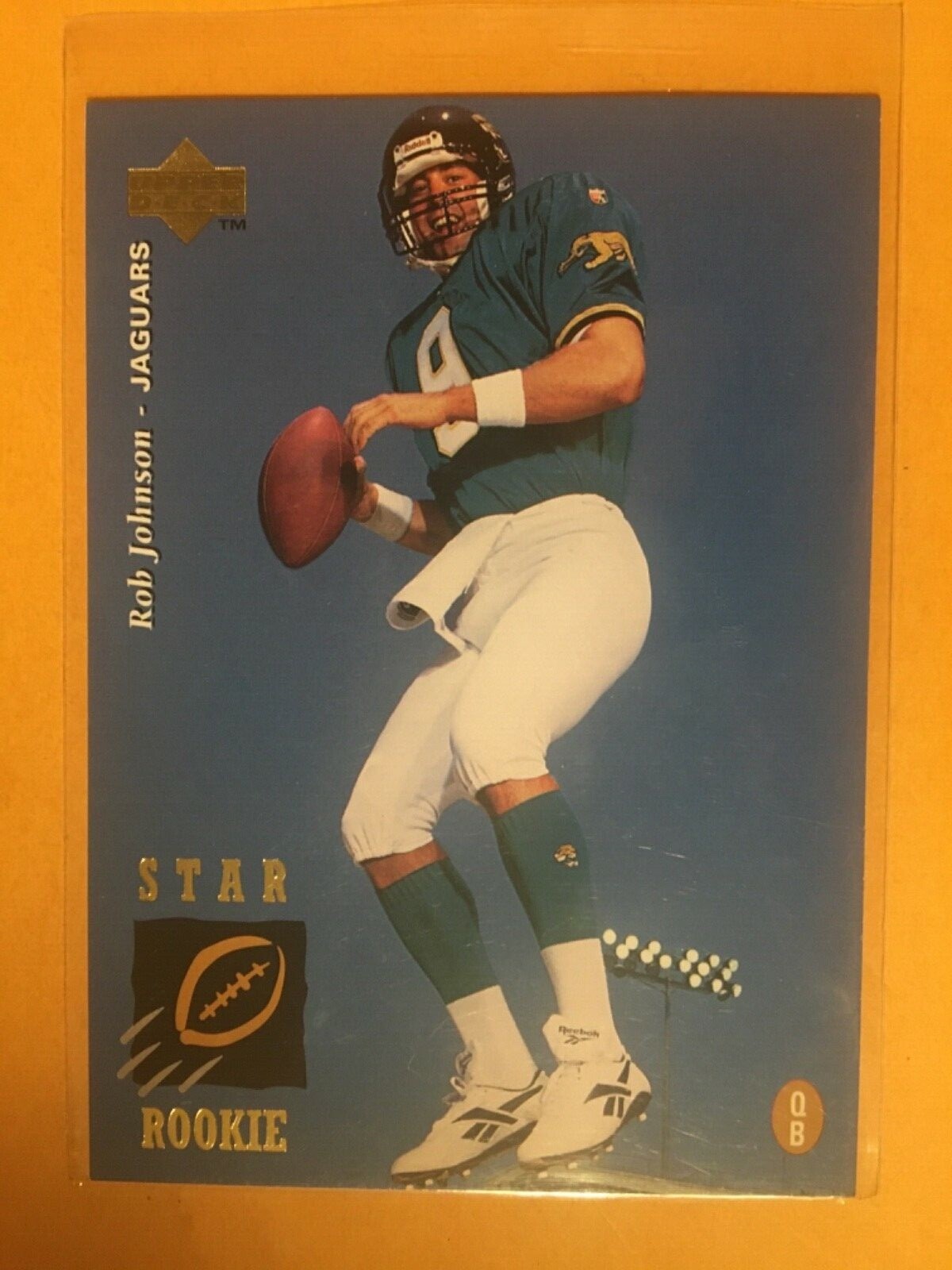1995 OFFICIAL FOOTBALL CARDS バッジョ 1995 Upper Deck Jaguars Rob Johnson Rookie Football Card #28
