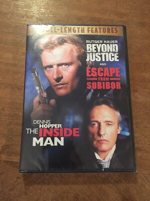 BEYOND JUSTICE, ESCAPE FROM SOBIBOR, THE INSIDE MAN- DVD- NEW- TRIPLE FEATURE