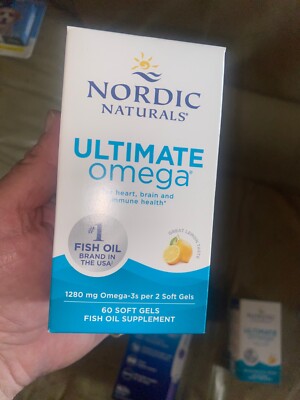 Nordic Naturals, Ultimate Omega. #1 Fish Oil Brand, for Brain, Heart. 60 Soft Ge