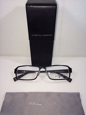 New 7 Seven For All Mankind 705 NOIR  Unisex Black  Eyeglasses 54-15-140