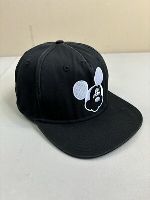 Neff Disney Hat Snapback Black Mickey Mouse Patch Adjustable Cap  Oh Boy  Surf
