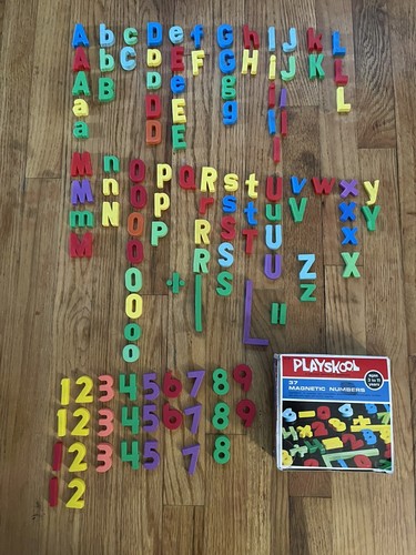 117 piece Vintage Playskool Magnetic Numbers & Letters | eBay