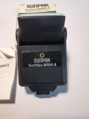 Sunpak Softlite 1600A Automatic Electronic Bounce Flash Hot Shoe SLR DSLR WORKS